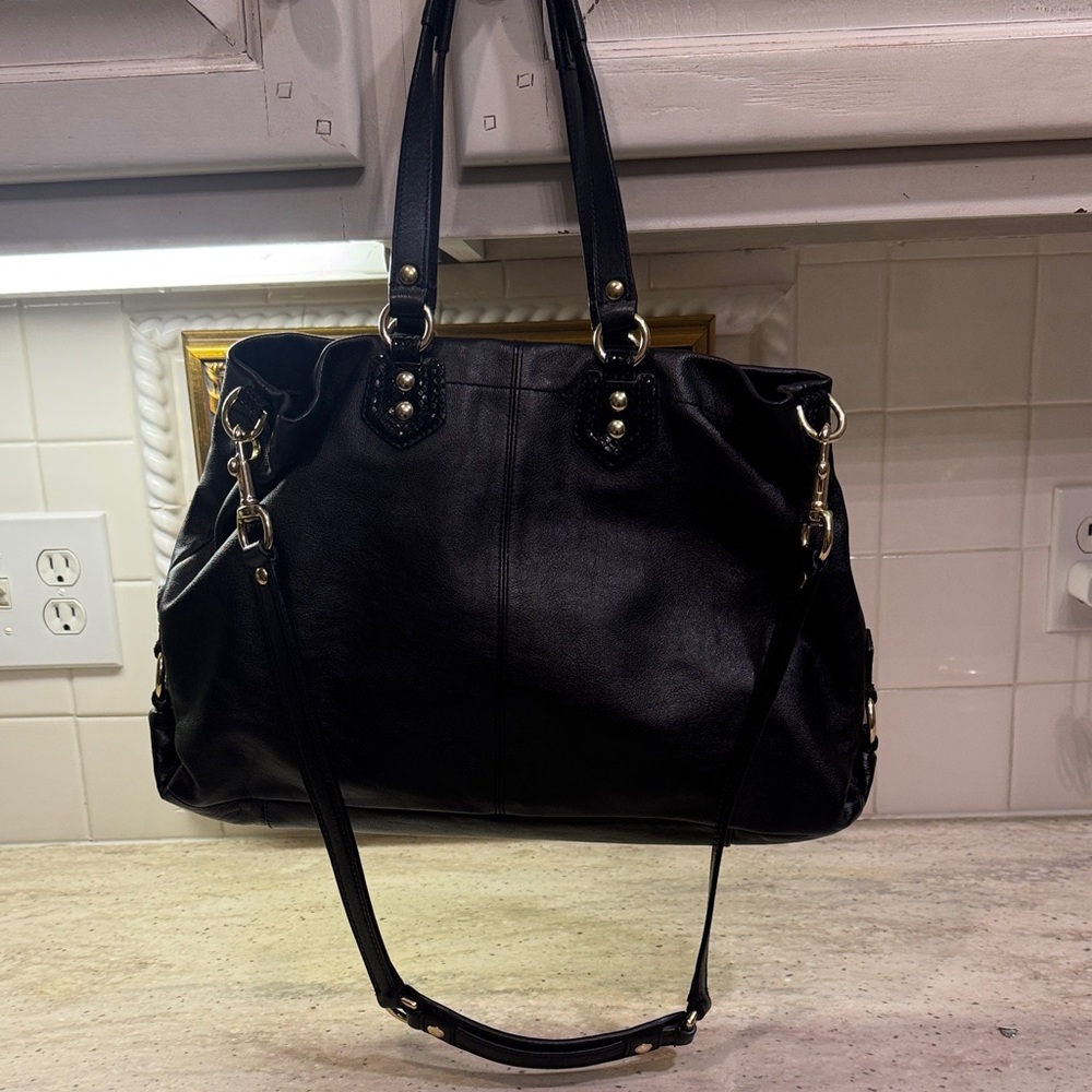 Coach Black Leather Shoulder Bag - Picture 8 of 16
